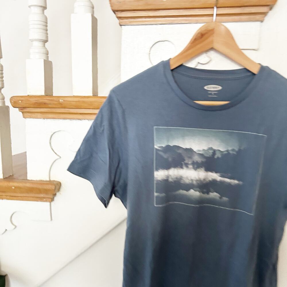 Old Navy Mens Graphic T-Shirt Blue Soft Wash Crewneck Casual Size S Small - Picture 3 of 6